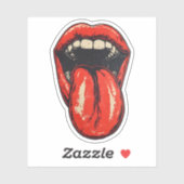 Sticker Bold Rebel Lips – Pop Art Rock Style  (Feuille)