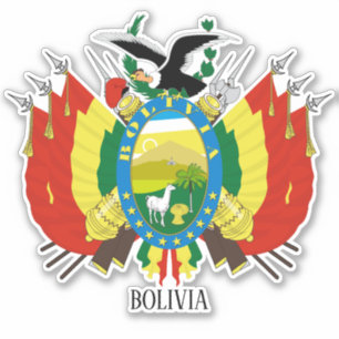 Sticker Bolivie Armoiries Nationales Patriotique