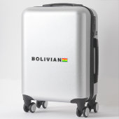 Sticker Bolivienne, j'aime la Bolivie (Sur valise)