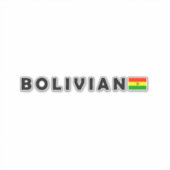Sticker Bolivienne, j'aime la Bolivie (Devant)