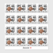 Sticker Bombe de cacao Chocolat chaud Merci pour la comman (Feuille)