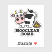 Sticker Bombe Mooclebre Funny Cow Pun (Feuille)