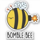 Sticker Bomble Bee Funny Bumblebee Bomb Pun (Devant)