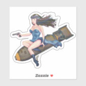 Sticker Bombshell Betty en couleur (Feuille)