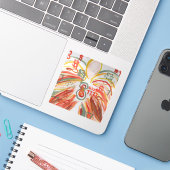 Sticker Bon ange Fortune (Ordinateur portable avec iPhone)