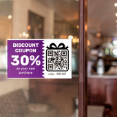 Sticker Bon de réduction numérique avec code QR et logo
