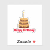 Sticker Bon gâteau d'anniversaire (Feuille)