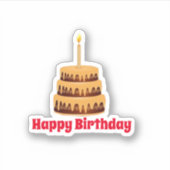 Sticker Bon gâteau d'anniversaire (Devant)