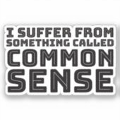 Sticker Bon sens - Humour logique (Recto)