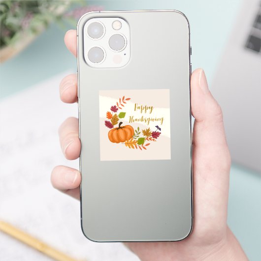 Sticker Bon thanksgiving citrouille (Téléphone)
