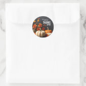 Sticker bon thanksgiving Citrouille Fleurs (Sac)