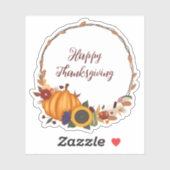 Sticker Bon thanksgiving Fall Wreath (Feuille)