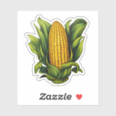 Sticker Bon thanksgiving Fraîche De Maïs Jaune Et Vert (Feuille)