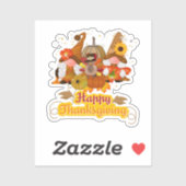 Sticker Bon thanksgiving Gnome (Feuille)