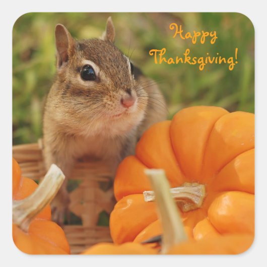 Sticker bon thanksgiving Little Chipmunk (Devant)