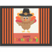 Sticker Bon thanksgiving, salutations colorées, (Devant)
