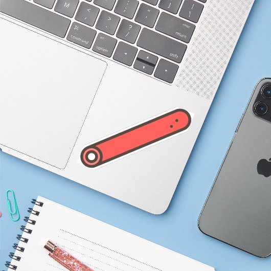 Sticker bonbon (Ordinateur portable avec iPhone)