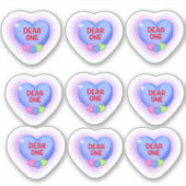 Sticker Bonbon de la Saint-Valentin Cher Cœur Violet  (Devant)