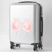 Sticker Bonbons de coton parties scintillant rose pêche or (Sur valise)