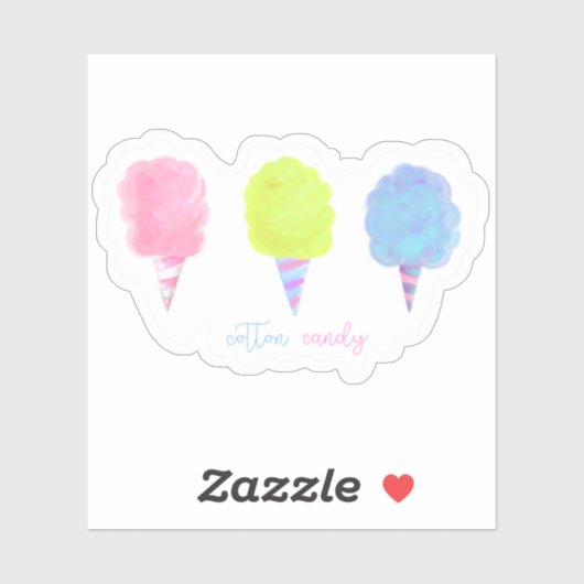 Sticker Bonbons en coton, Dessert, Traitements, Bonbons en (Feuille)