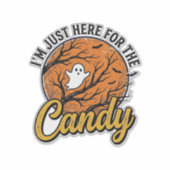 Sticker Bonbons Halloween Fantôme Conception Vectorielle V (Devant)