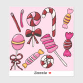Sticker Bonbons mignons (Feuille)
