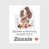 Sticker Bond adorable maman et fille (10) (Feuille)