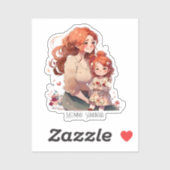 Sticker Bond adorable maman et fille (13) (Feuille)