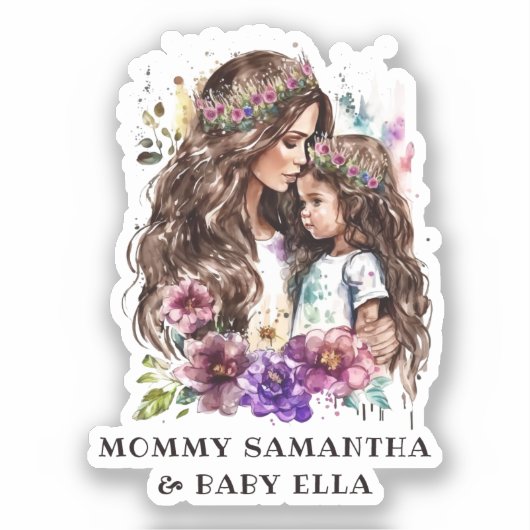 Sticker Bond adorable maman et fille (7) (Recto)