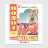 Sticker Bondi Beach, Australia, (Feuille)