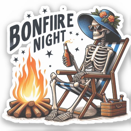 Sticker Bonfire Night - Beach Camping (2) (Recto)