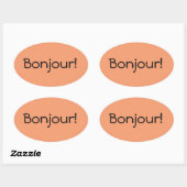 Sticker Bonjour (Feuille)