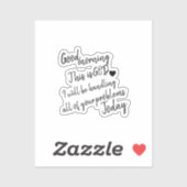 Sticker Bonjour (Feuille)