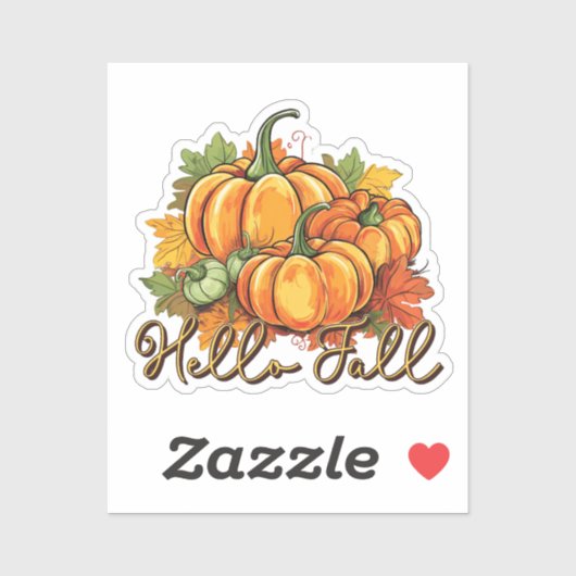 Sticker Bonjour automne (Feuille)