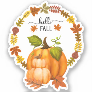 Sticker Bonjour automne Feuilles d'automne et Vinyl Citrou