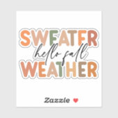 Sticker Bonjour automne | Météo du sucre (Feuille)