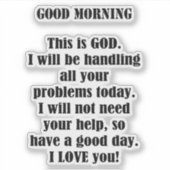 Sticker Bonjour de Dieu (Devant)