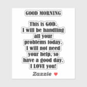 Sticker Bonjour de Dieu (Feuille)