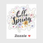 Sticker Bonjour Devis Spring (Feuille)
