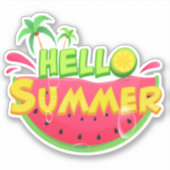 Sticker Bonjour été (Devant)