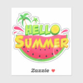 Sticker Bonjour été (Feuille)