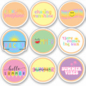 Sticker Bonjour été et soleil (Devant)