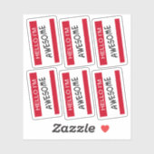 Sticker Bonjour je suis génial ensemble 6 (Feuille)