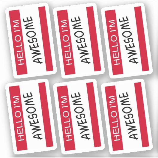 Sticker Bonjour je suis génial ensemble 6 (Devant)