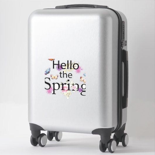 Sticker Bonjour La Fleur De Printemps (Sur valise)