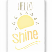 Sticker Bonjour l'autocollant solaire (Devant)