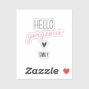Sticker Bonjour magnifique mignonne