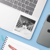 Sticker Bonjour, Meow... (Ordinateur portable avec iPhone)