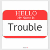 Sticker Bonjour Mon Nom Est Difficile (Feuille)