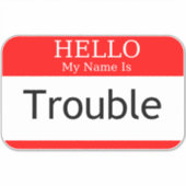 Sticker Bonjour Mon Nom Est Difficile (Devant)